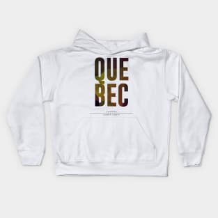 Quebec city typography Kids Hoodie